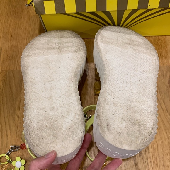 Circus. NY, the Ester Beaded Anklet Fisherman Platform Sandals in Citric Acid. - Picture 9 of 15